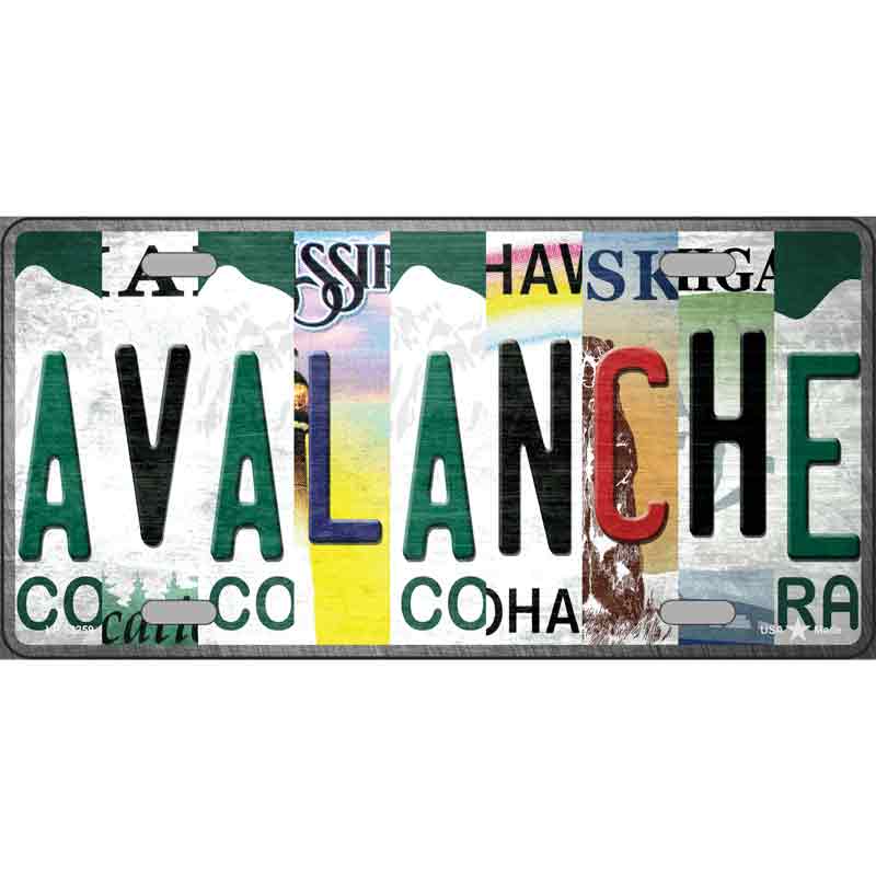 Avalanche Strip Art Wholesale Novelty Metal License Plate Tag