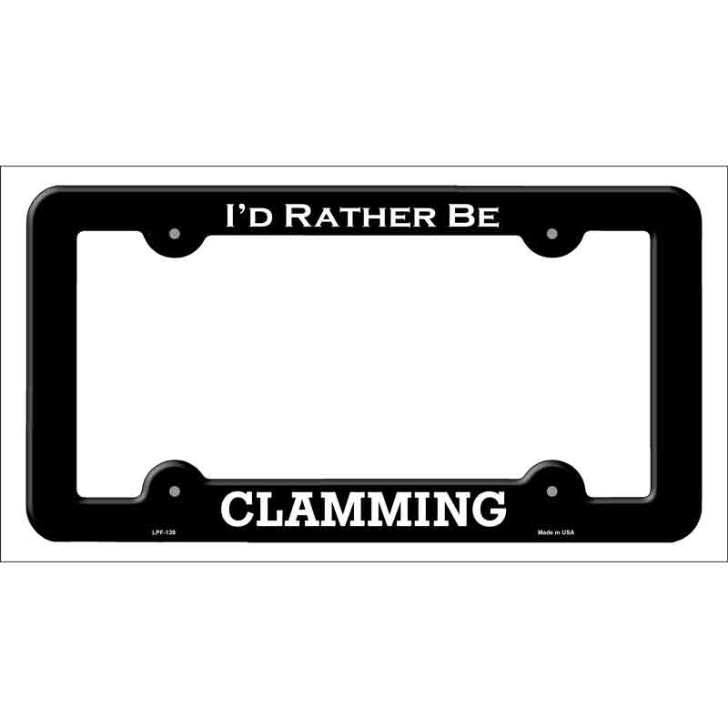 Clamming Wholesale Novelty Metal License Plate FRAME