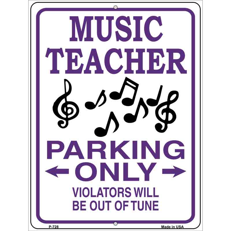MUSIC Teacher Parking Wholesale Metal Novelty Parking Sign