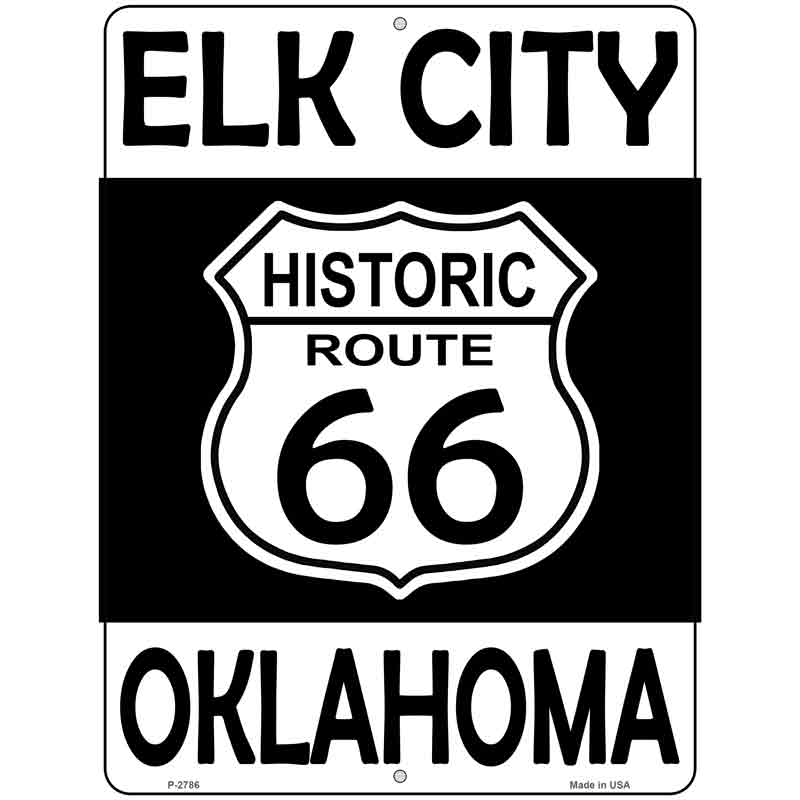 Elk City Oklahoma Historic Route 66 Wholesale Novelty Metal Parking SIGN