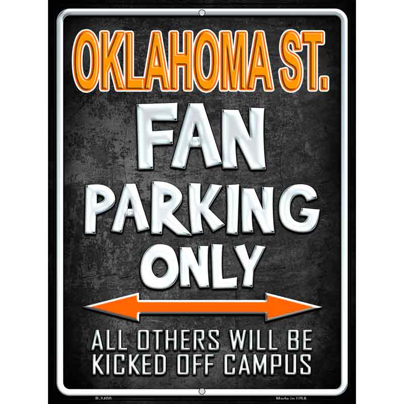 Oklahoma State Wholesale Metal Novelty Parking SIGN