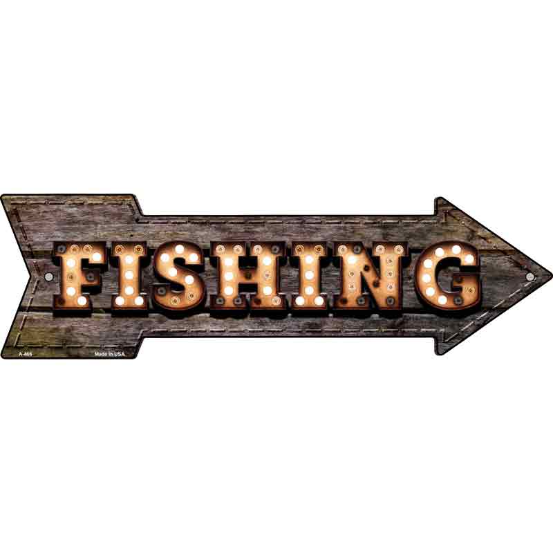 FISHING Bulb Letters Wholesale Novelty Arrow Sign