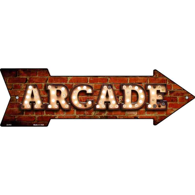 Arcade Bulb Letters Wholesale Novelty Arrow SIGN