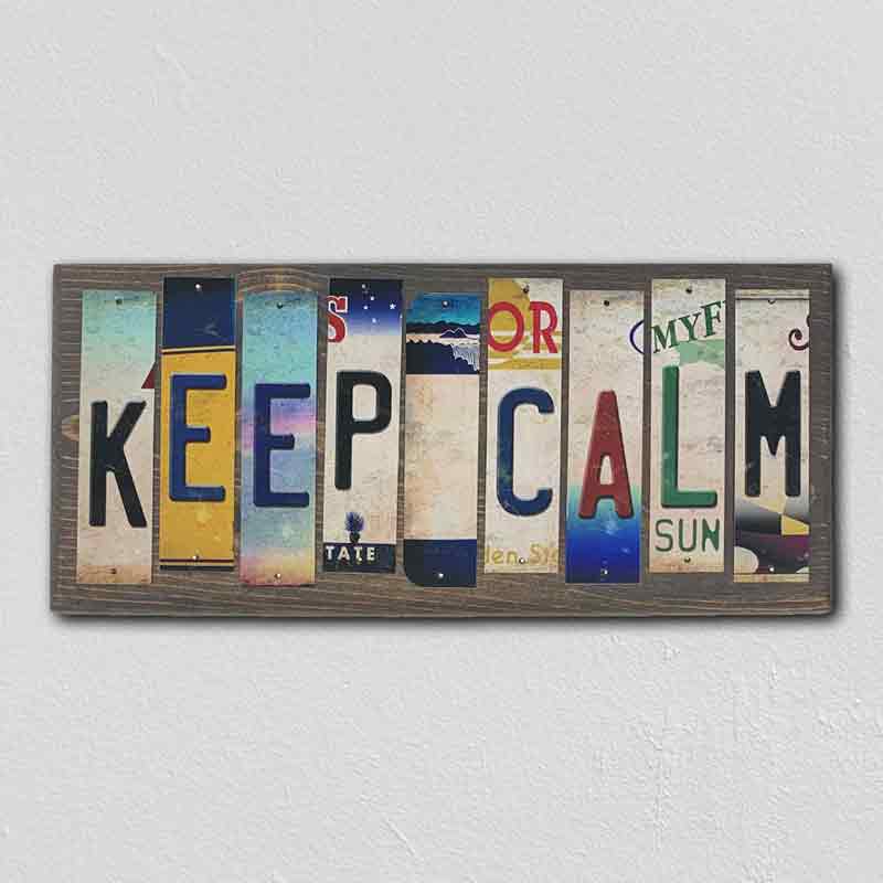 Keep Calm Wholesale Novelty License Plate Strips Wood Sign