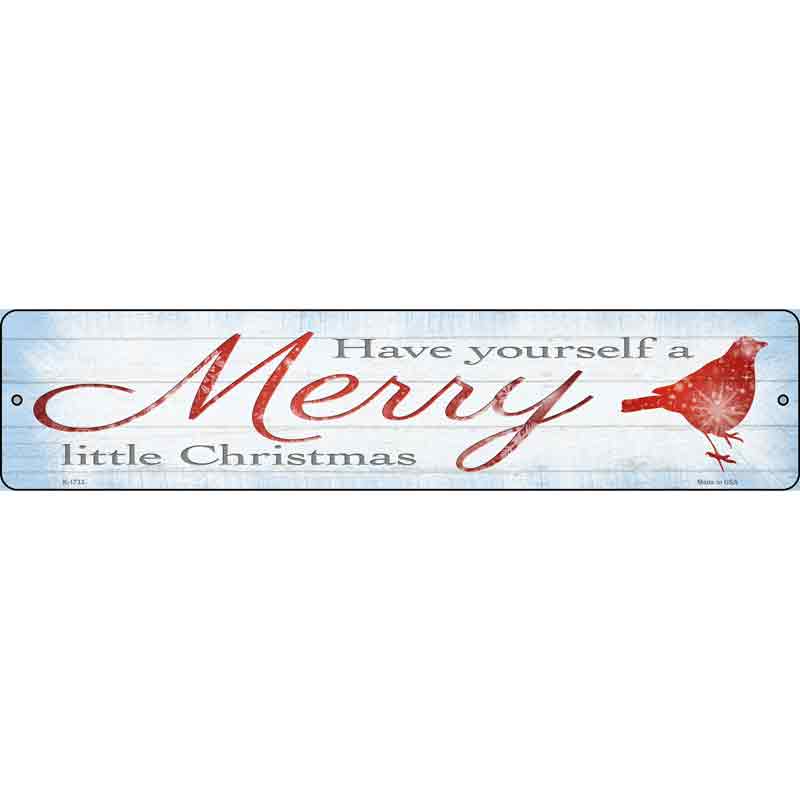 Merry Little CHRISTMAS Wholesale Novelty Small Metal Street Sign