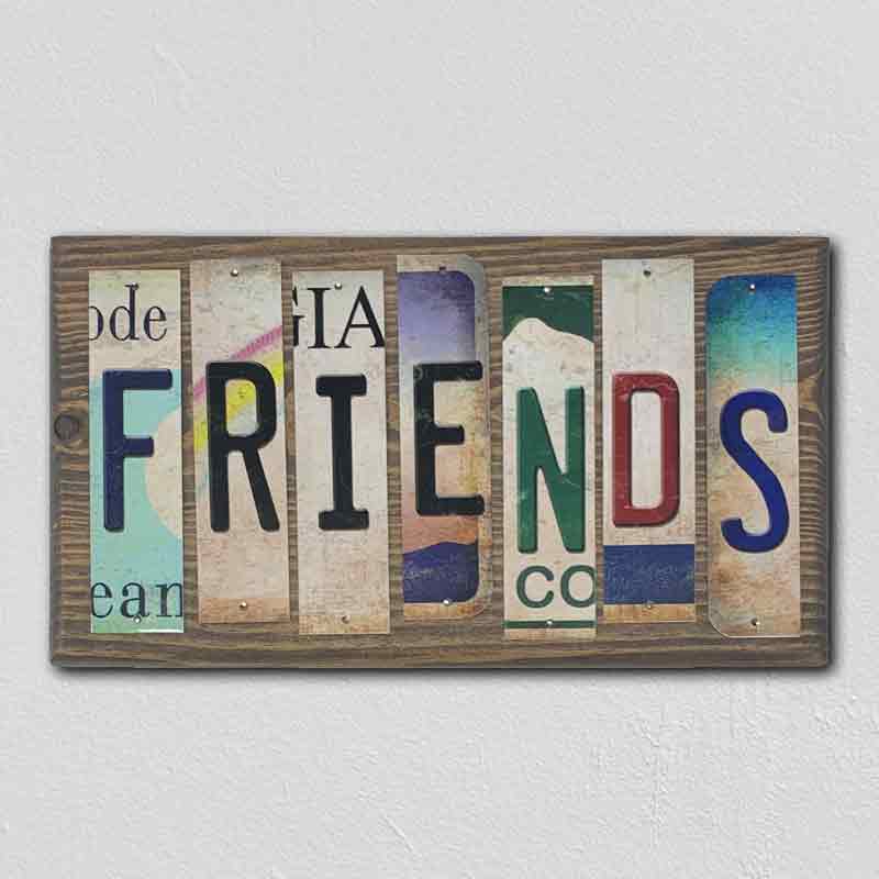 Friends Wholesale Novelty License Plate Strips Wood Sign WS-103
