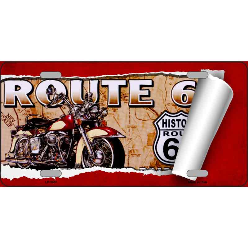 ROUTE 66 Mother Road Scroll Wholesale Metal Novelty License Plate
