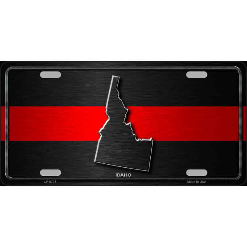 Idaho Thin Red Line Wholesale Metal Novelty LICENSE PLATE