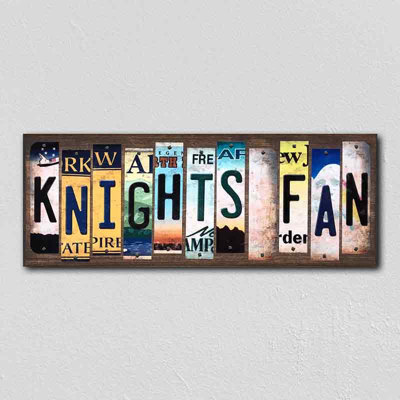 Knights Fan Wholesale Novelty License Plate Strips Wood Sign
