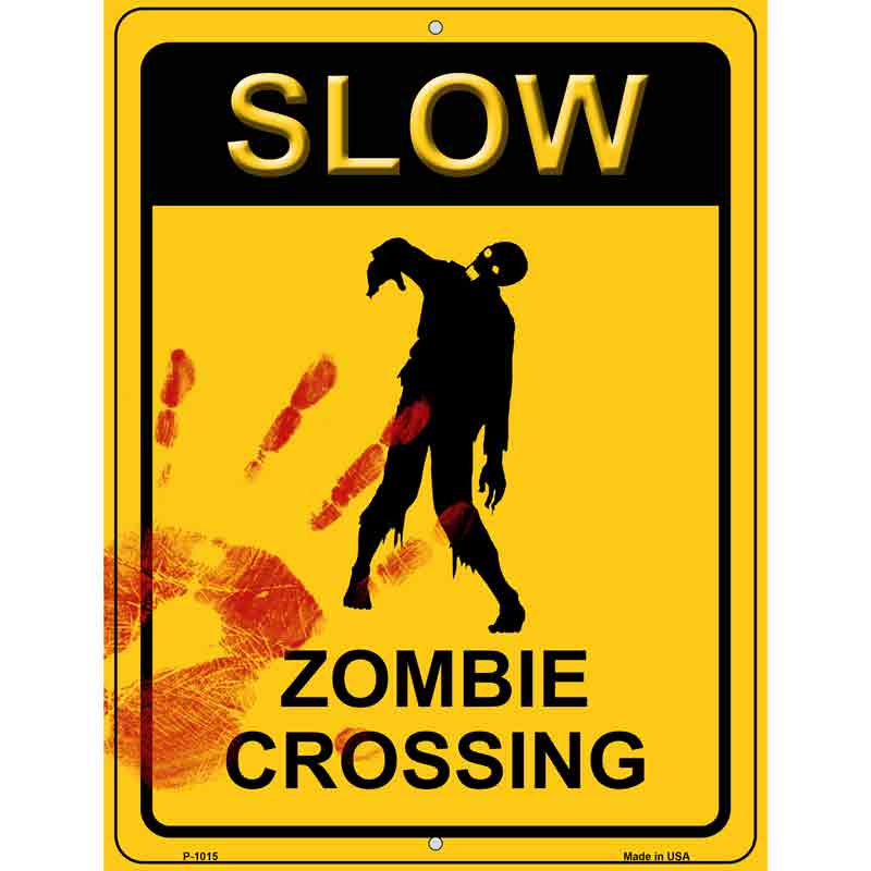 Zombie Crossing Wholesale Metal Novelty Parking SIGN
