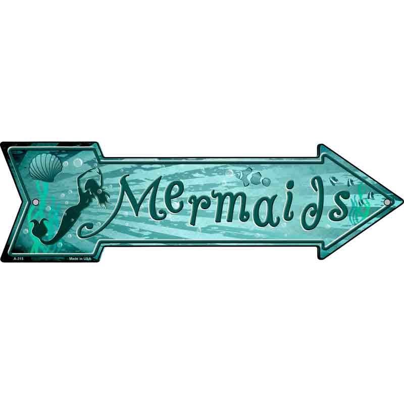 Mermaids Wholesale Novelty Metal Arrow Sign