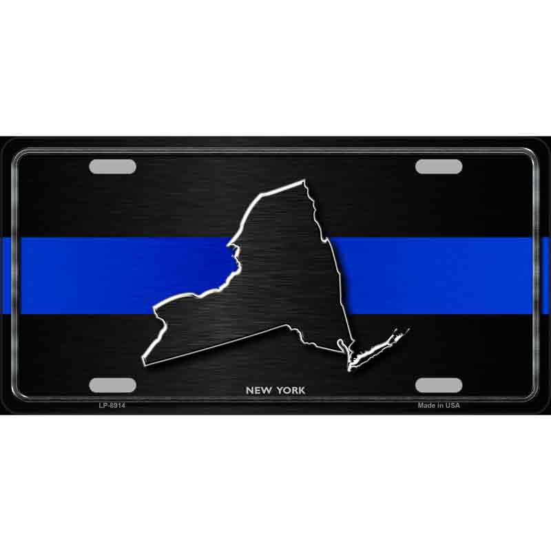New York Thin Blue Line Wholesale Metal Novelty LICENSE PLATE