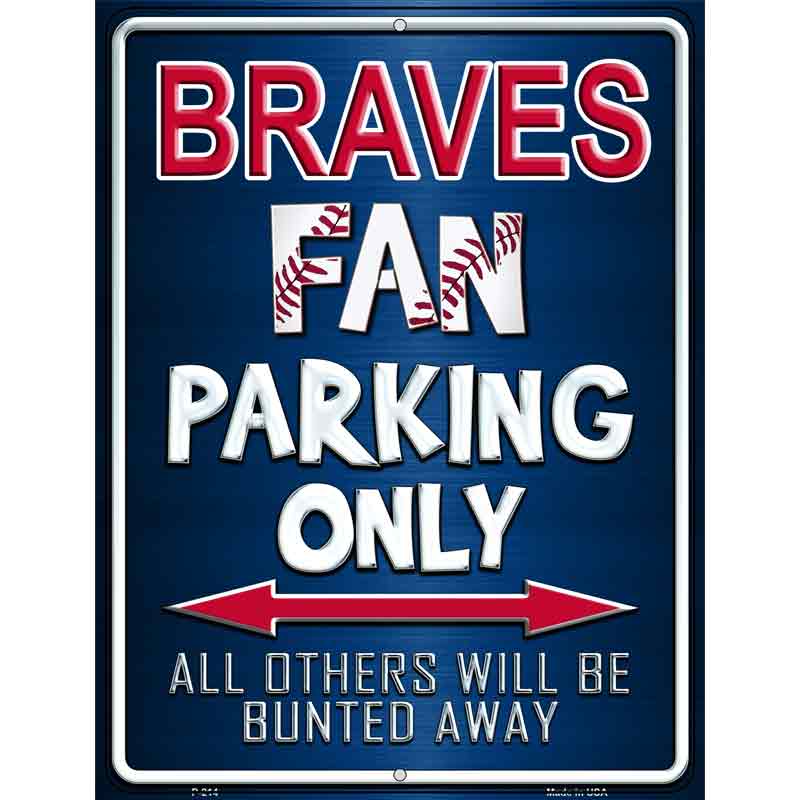 Braves Wholesale Metal Novelty Parking Sign