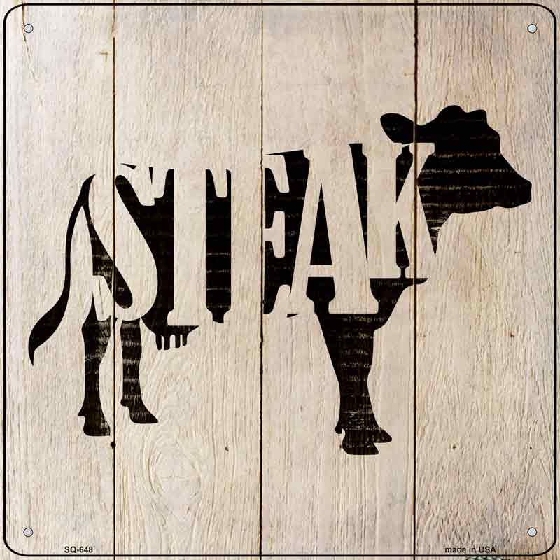 Cows Make Steak Wholesale Novelty Metal Square SIGN