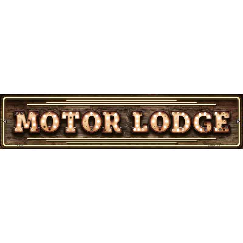Motor Lodge Bulb Lettering Wholesale Novelty Small Metal Street SIGN