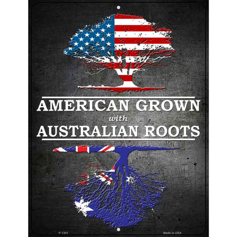 American Grown Australian Roots Wholesale Metal Novelty Parking SIGN
