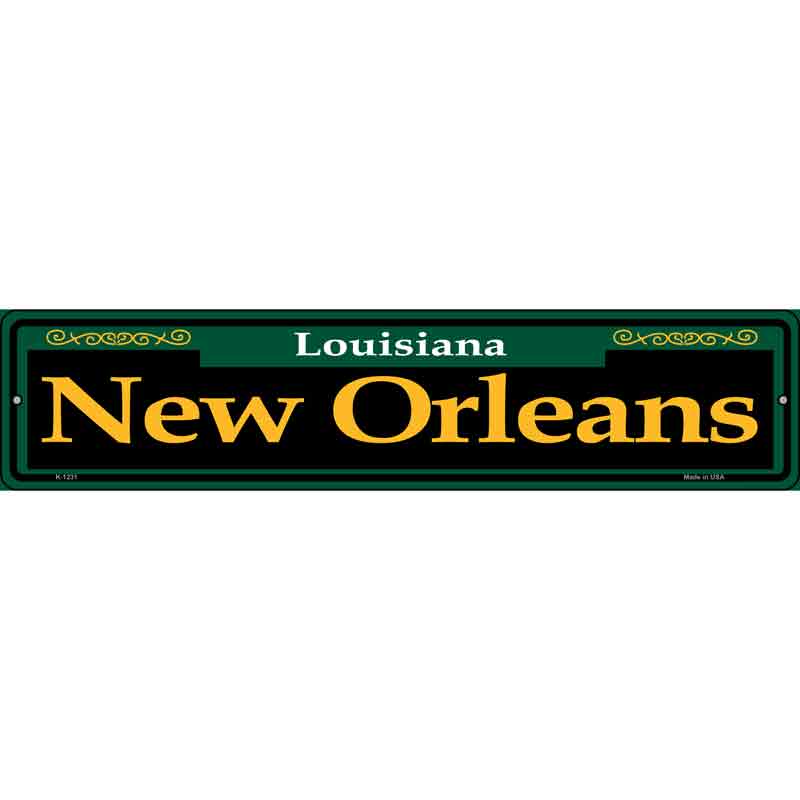 NEW Orleans Green Wholesale Novelty Small Metal Street Sign