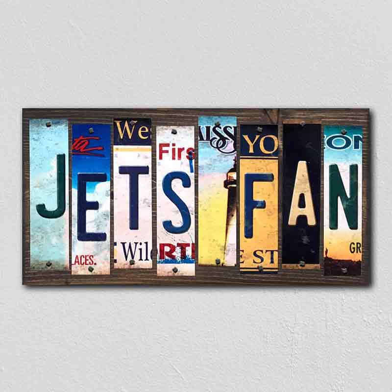 Jets FAN Wholesale Novelty License Plate Strips Wood Sign