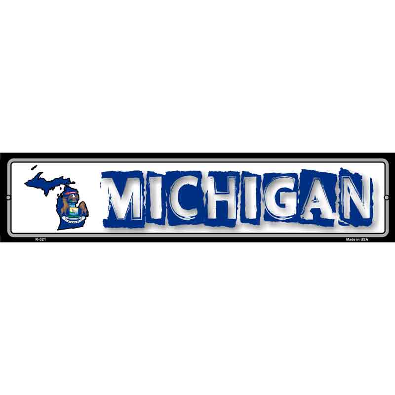Michigan State Outline Wholesale Novelty Metal Vanity Small Street SIGN