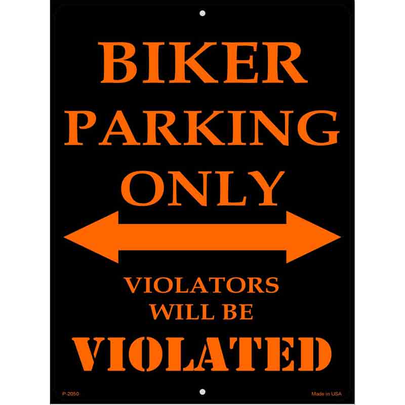 BIKER Parking Only Wholesale Metal Novelty Parking Sign
