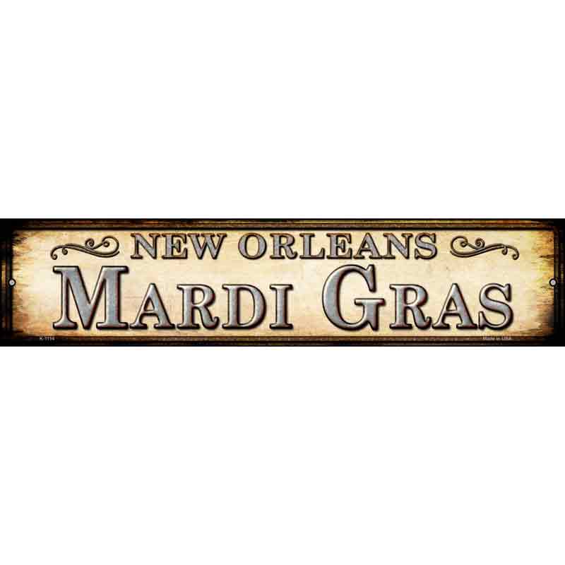 Mardi Gras NEW Orleans Wholesale Novelty Small Metal Street Sign