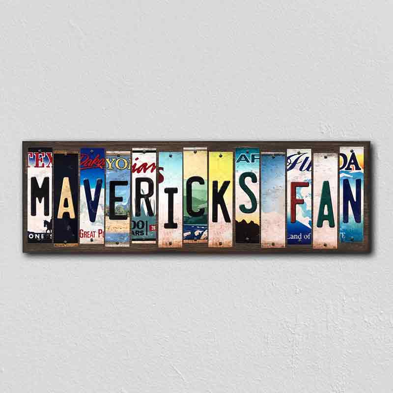 Mavericks Fan Wholesale Novelty License Plate Strips Wood Sign