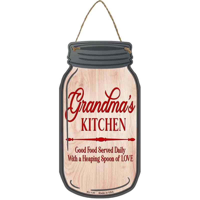 Grandmas Kitchen Love Wholesale Novelty Metal Mason Jar SIGN
