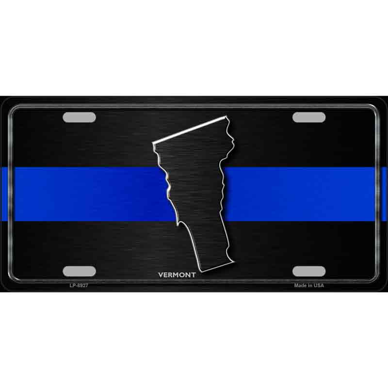 Vermont Thin Blue Line Wholesale Metal Novelty LICENSE PLATE