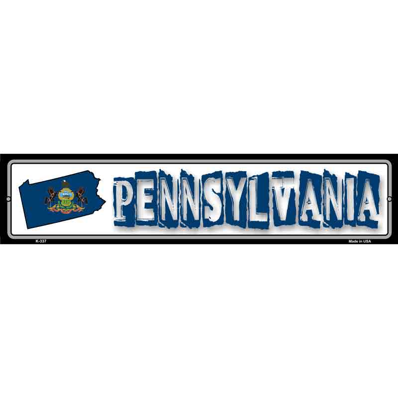 Pennsylvania State Outline Wholesale Novelty Metal Vanity Small Street SIGN