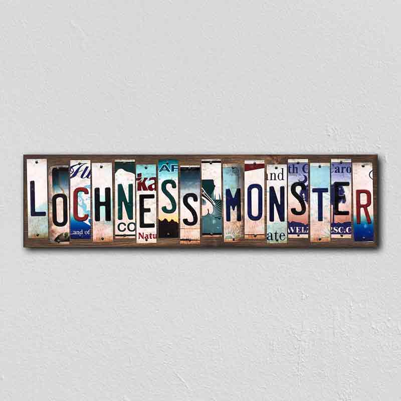 Lochness Monster Wholesale Novelty License Plate Strips Wood Sign