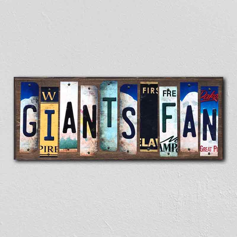 Giants FAN Wholesale Novelty License Plate Strips Wood Sign