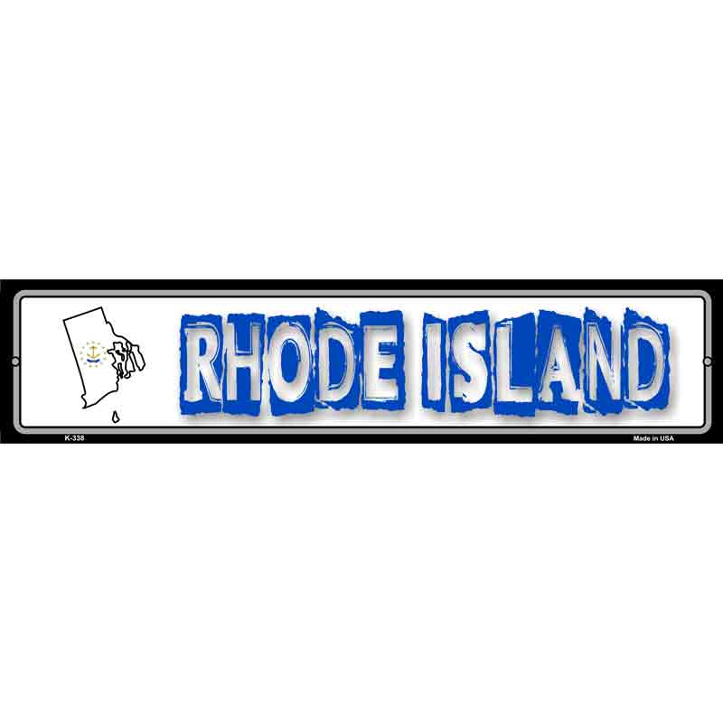 Rhode Island State Outline Wholesale Novelty Metal Vanity Small Street SIGN