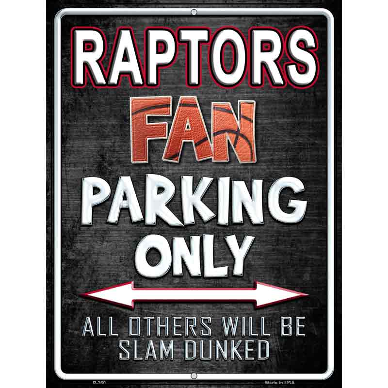 Raptors Wholesale Metal Novelty Parking Sign