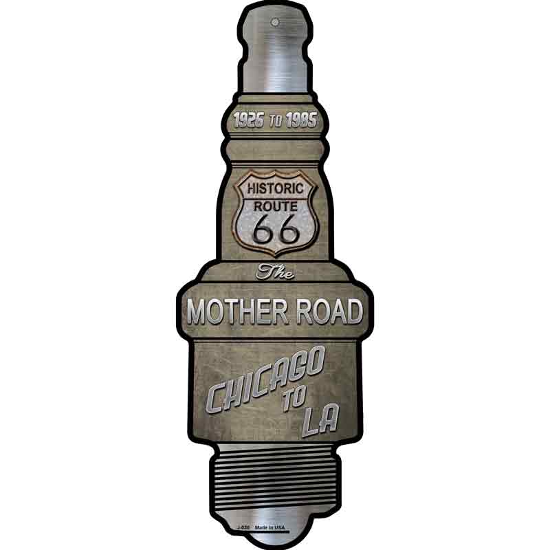 Route 66 Wholesale Novelty Metal Spark Plug SIGN