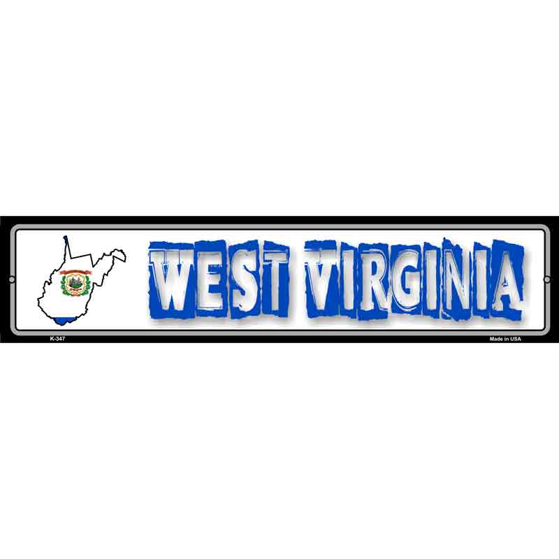 West Virginia State Outline Wholesale Novelty Metal Vanity Small Street SIGN
