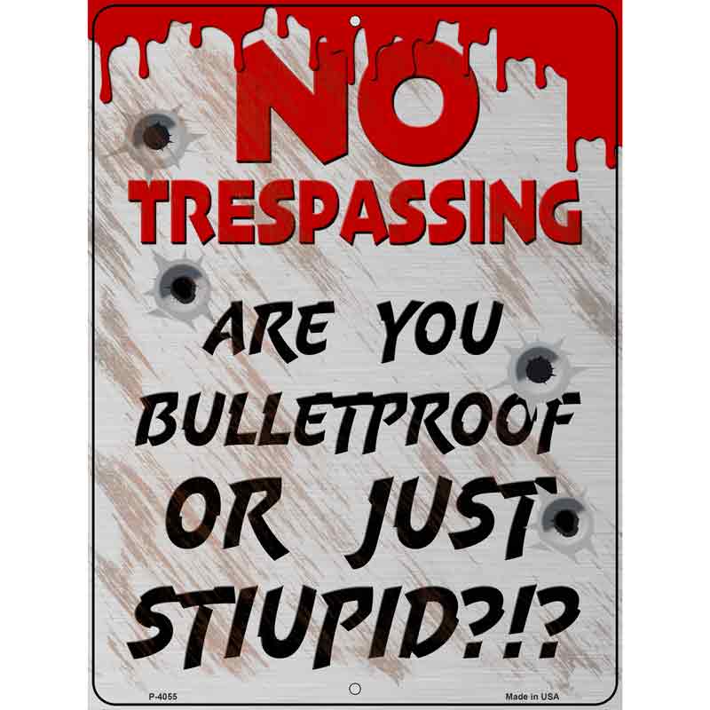 Are Your Bulletproof Wholesale Novelty Metal Parking SIGN
