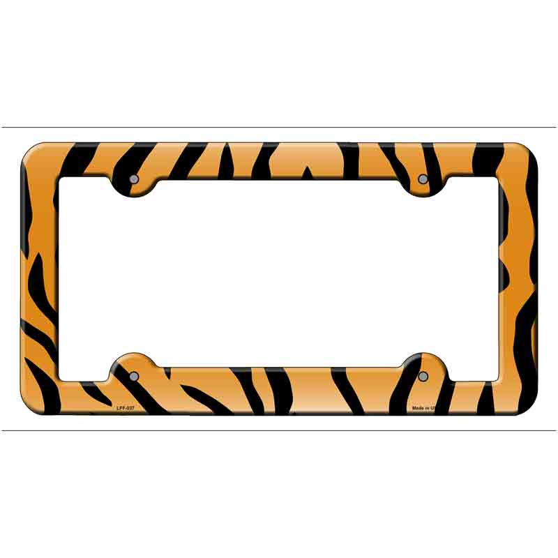 Tiger Print Wholesale Novelty Metal License Plate FRAME