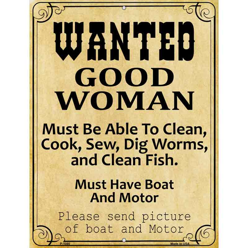 Wanted Good Women Wholesale Metal Novelty Parking SIGN