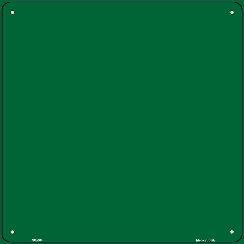 Green Solid Wholesale Novelty Metal Square SIGN