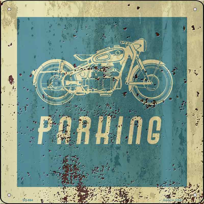 Motorcycle Parking Wholesale Novelty Metal Square SIGN