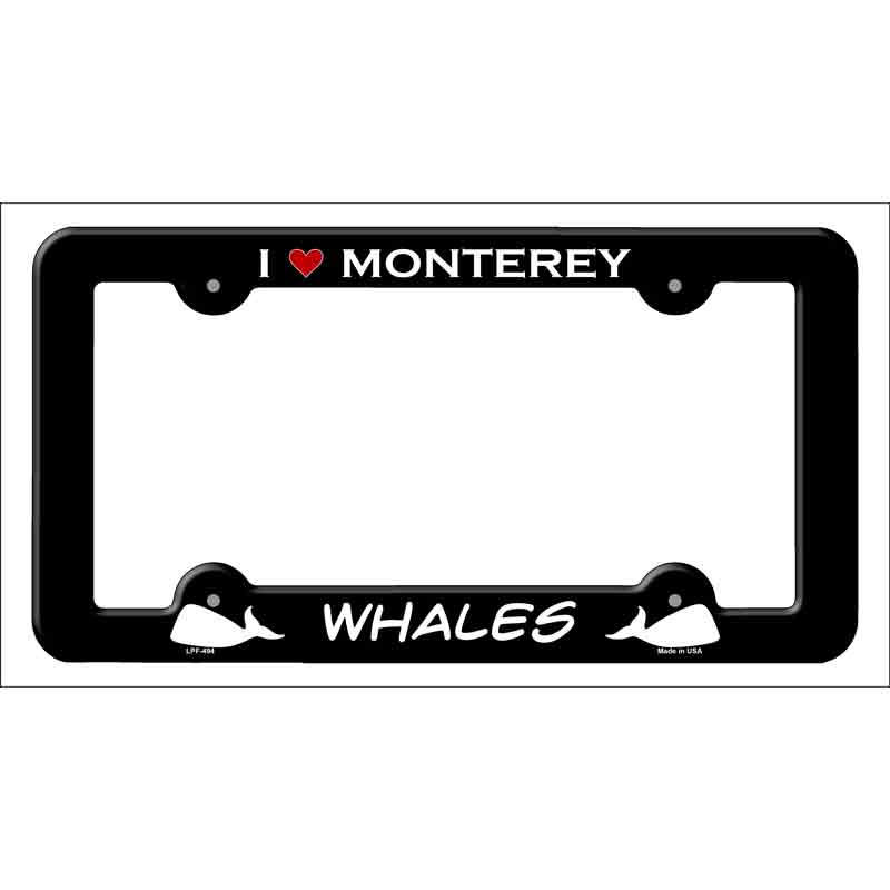 I Love Monterey Sea Otters Wholesale Novelty Metal License Plate FRAME