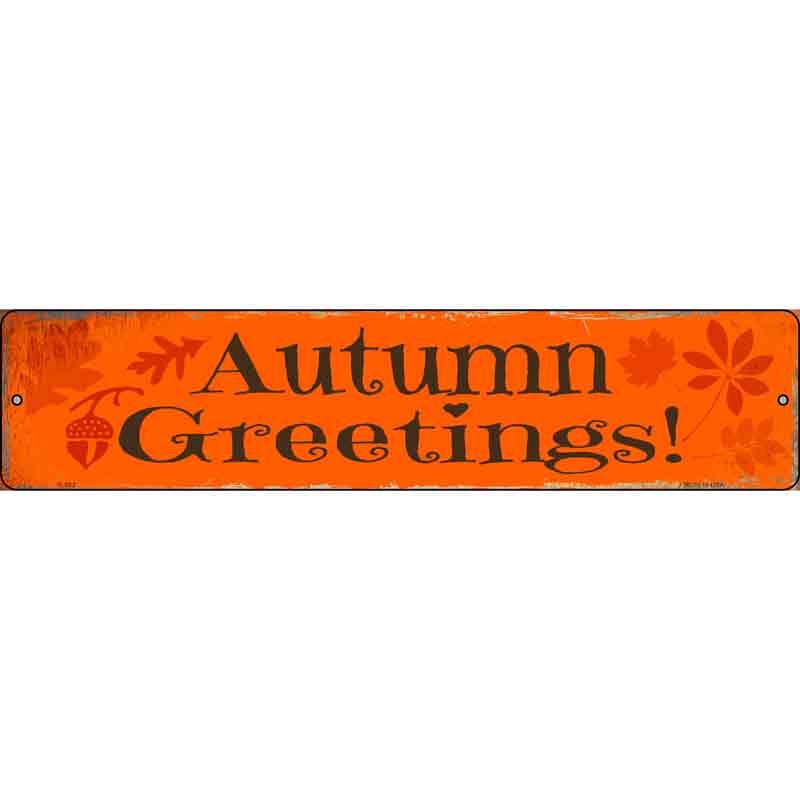 Autumn Greetings Wholesale Novelty Metal Small Street Sign