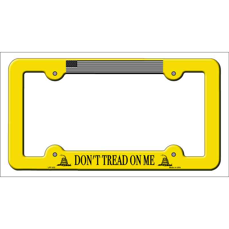 Dont Tread FLAG Yellow Wholesale Novelty Metal License Plate Frame
