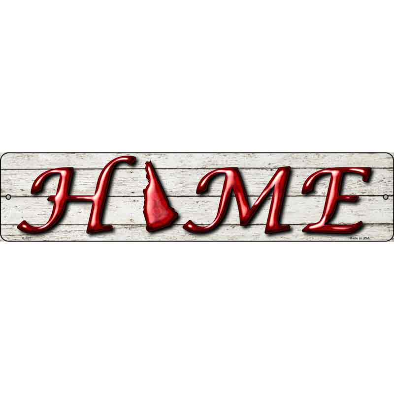New Hampshire Home State Outline Wholesale Novelty Mini Metal Street Sign