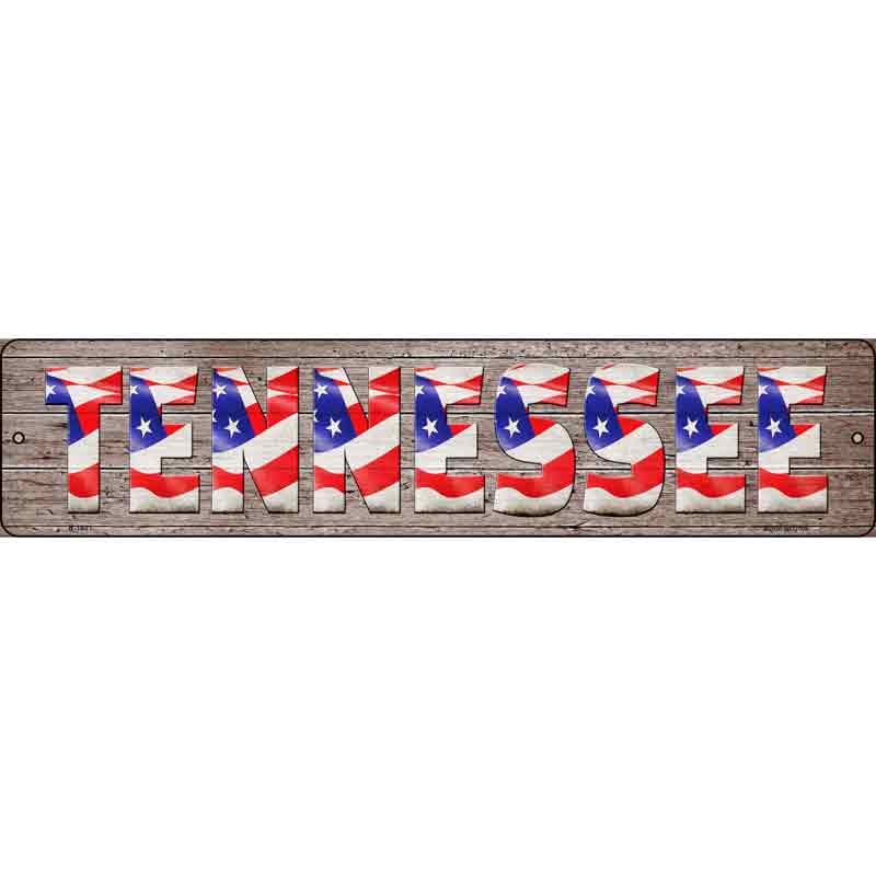 Tennessee USA FLAG Lettering Wholesale Novelty Small Metal Street Sign