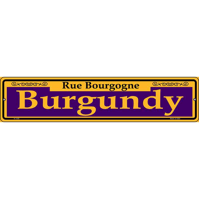 Burgundy Purple Wholesale Novelty Small Metal Street Sign