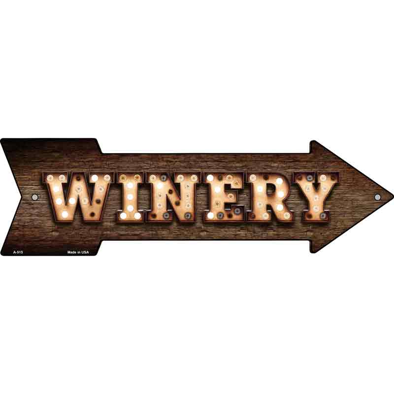 Winery Bulb Letters Wholesale Novelty Arrow SIGN