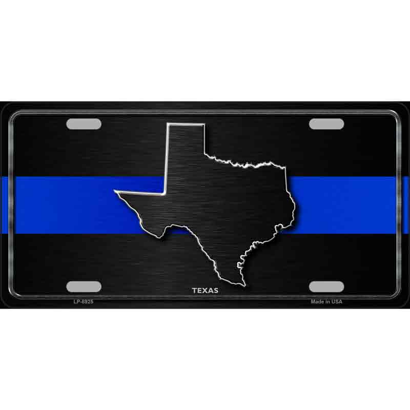 Texas Thin Blue Line Wholesale Metal Novelty LICENSE PLATE