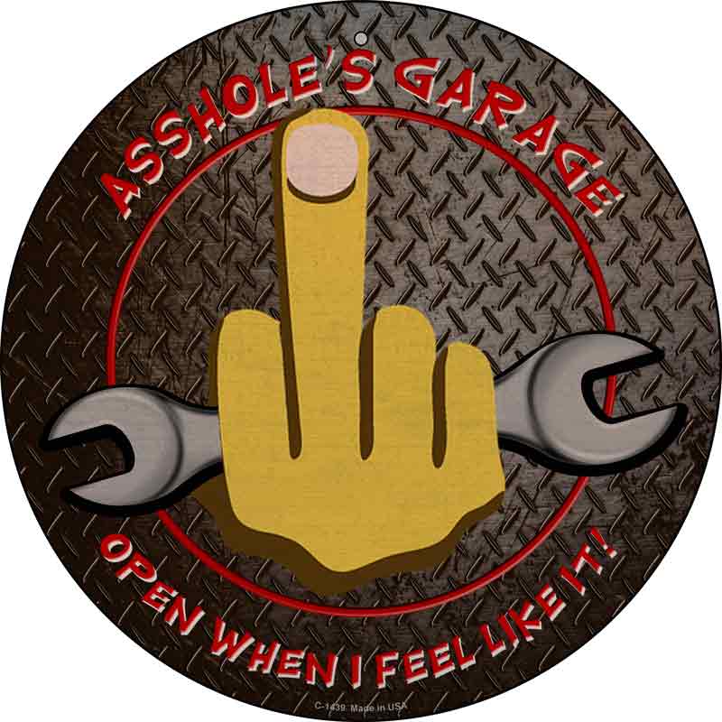 Flip Off WRENCH Wholesale Novelty Metal Circular Sign