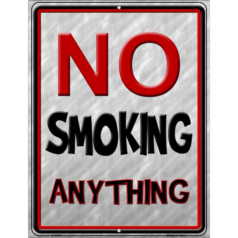 No Smoking Anything Wholesale Metal Novelty Parking SIGN